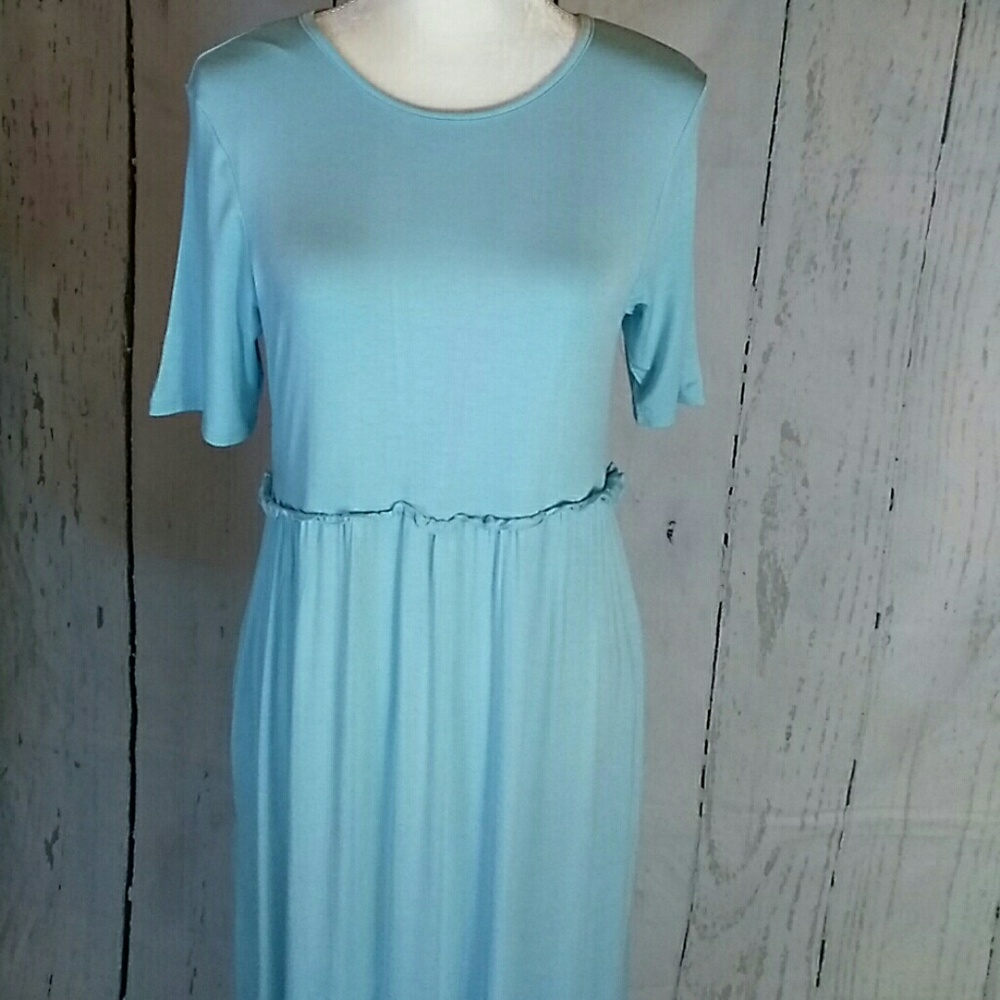 Robin egg blue long maxi dress NWT gift